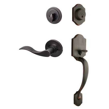 Sure-Loc Hardware Sure-Loc Hardware Coral Handleset, Snowbird Handleset Trim, Vintage Bronze, Left Hand CR507-SB LH 11P